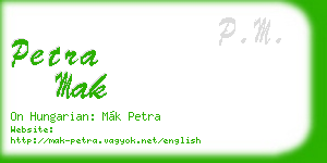 petra mak business card